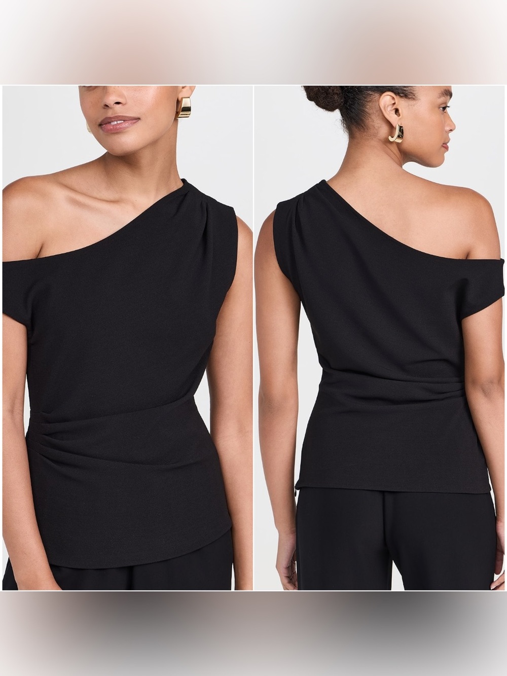 Tanya Taylor Gio Top Black Size Medium NWT Off Shoulder Blouse